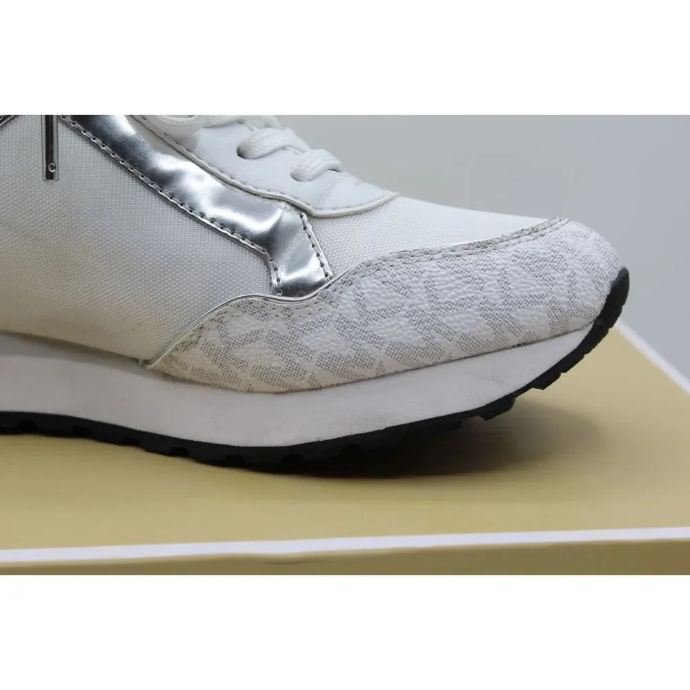 Michael Kors Maddy Two-Tone Logo Trainer - Picture 7 of 12